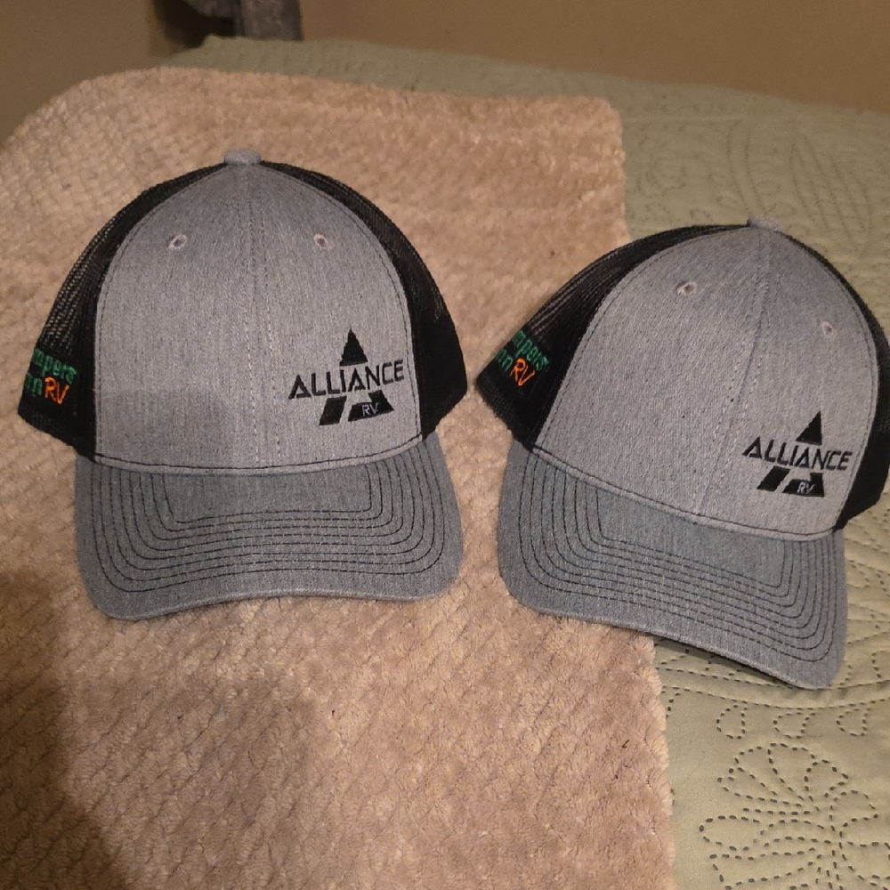 Gray and Black Cap